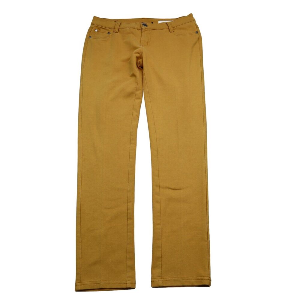 Casual Pants Womens Brown L Plain Low Waist 5 Pocket Design Straight Cut Jeans